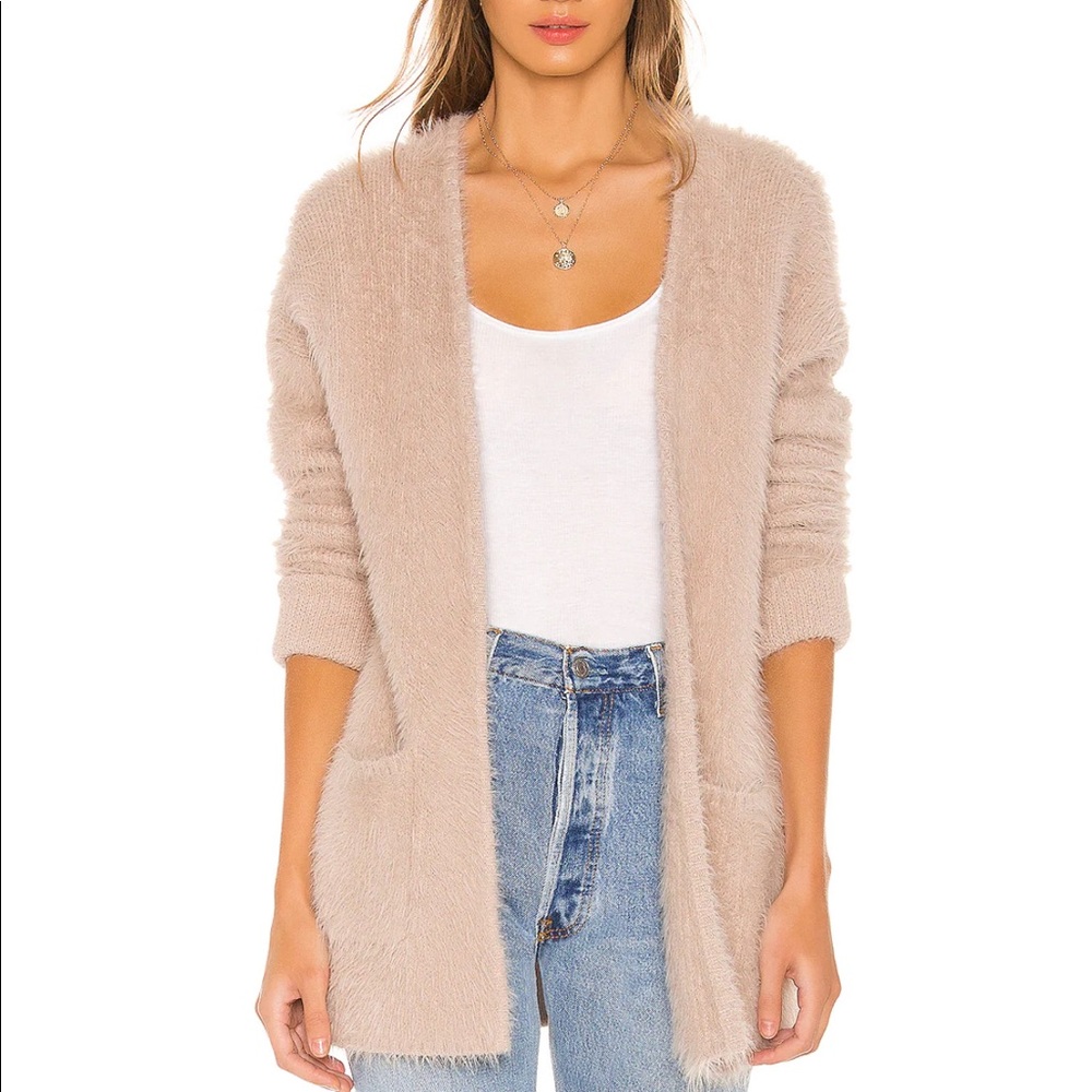 SANCTUARY Super Soft Cardigan in Beige - Size Small